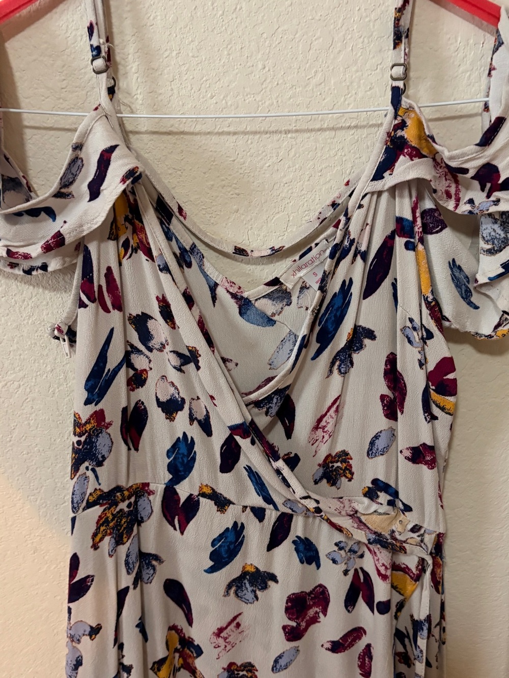 Altar'd State Cream Floral Wrap Dress
